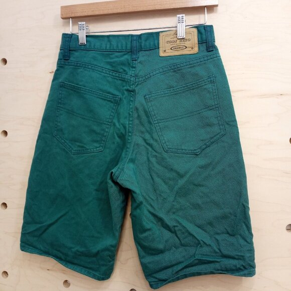 Vintage Code Zero Green Denim Shorts Size 28 - Picture 2 of 6